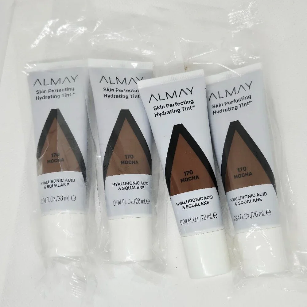 New 4 Almay Skin Perfecting Hydrating Tint Hyaluronic Acid & Squalane 170 Mocha